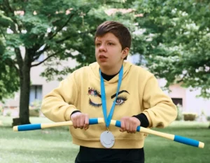 Audrée en pleine séance de Air Aviron